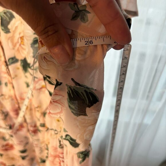 Torrid plus size pink Floral Sheer hi-low button down top EUC - Picture 5 of 5